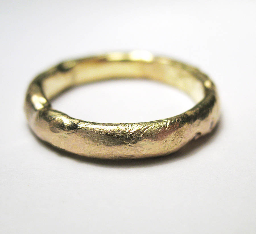 gold organic ring by lorna hewitt jewellery